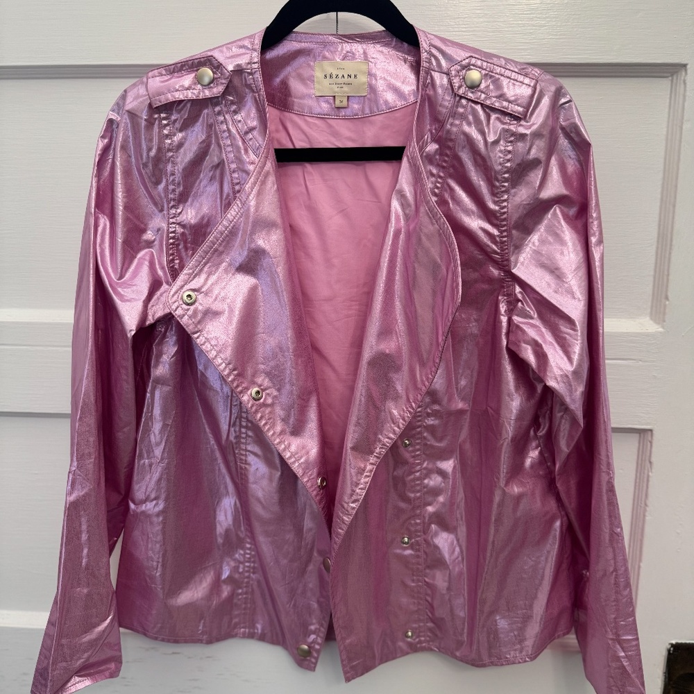 Sezane Alby Shirt Pink Size 4 - Picture 3 of 5